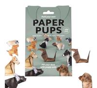 TASBER 50PCS 3D Paper Cats Kit, DIY Paper Cats Origami Kit, Creative Origami Cat Animal Kits, Fun Craft Activity for Adults Kids, Desk Decoration (Dog)