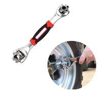 TASBER 52 in 1 Universal Socket Wrench, Comprehensive Tool Kit with 360 Degree Rotating Head, Socket Wrench for Furniture Auto Car Bicycle Repair