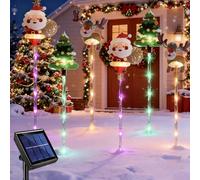 TASBER 6 Pack of Moving Christmas Lights, 2026 New LED Waterproof Solar Christmas Lights with Santa, Snowman, Elk for Porches, Yard, Garden, Pathway Decor (Style B)