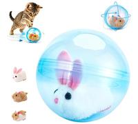 TASBER Automatic Rolling Ball Hamster, Self-Rolling Interactive Cat Ball， Electric Cat Dog Toys Hamsters Plush Rolling Balls, Automatic Pet Entertainment Hamster Toys for Cats Dogs Chasing (B)