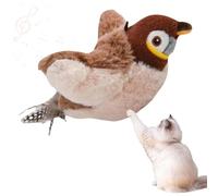 TASBER Cat Toys Flapping Bird, Flying Interactive Toy for Indoor Cats, Realistic Plush Simulation Chirping Bird Cat Toy, Solo Play Toy for Cats kittens to Bite, Chew and Kick