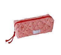 TASBER Cherries Pencil Case, Zippers Closure Stationerys Pouches, Aesthetic Stationery Bag for School, Makeup Bag and Toiletry Pouch for Teens and Women (Red)