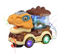 TASBER Dinosaur Remote Control Cars, 360° Rotating Remote Control Monster Truck with Spray Roar LED Lights, RC Dragon Monster Truck Car Boys Toys Age 3-12, Birthday Gifts for Kids (Yellow)