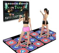 TASBER Double Dance Mat for Girls, Musical Dance Mat for TV with 60 Games & 200 Songs, Electronic Dances Pad for TV & Computer for Console Game Girls, Birthday Gifts Dancing Game Adults Kids