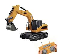 TASBER Excavator Toy, 2.4Ghz Remote Control Construction Vehicles with Metal Shovel, 1/64 Construction Vehicles Toys Car, Suitable for Collectors and Kids- 3 year Plus (Dump Truck)