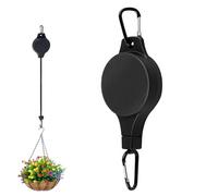 TASBER Hanging Basket Pulley, Adjustable Retractable Heavy Duty Plant Hanger Hook, Plant Pulley for Hanging Plants Easy Watering & Maintenance (1pc)
