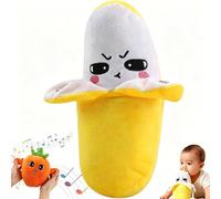 TASBER Interactive Music Plush Toy, Touch-Sensitive Fruit & Piano Plush, Educational Sensory Singing Doll, Soft Stuffed Animal for Early Learning, Parent-Child Play, Birthday Gift (Banana)