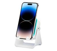 TASBER Wireless Induction Bluetooth Speaker, Induction Speaker for Mobile Phone, Multifunctional Stereo Sound Bluetooth Speaker, 8 RGB Ambient Light &1200mAh Long Battery Life (White)