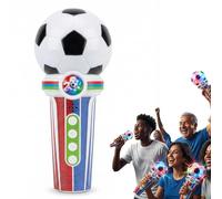 TASBER World Cup Football 2026 Microphone Toy for Fans, Stadium Megaphone with 4 Cheer Sounds, Whistles, Drum & Recording, LED Light Handheld Noisemaker for Sports Games & Parties