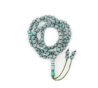 Tasbih Prayer Beads Allah & Muhammad Engraved Islamic Prayer Rosary Beads Muslim Islam Misbaha Bracelet Tasbeeh Sibha 99 Prayer Beads Hand Bracelets (Green)