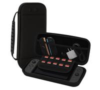 Tasche Kompatibel mit 2025 Nintendo Switch 2, Gaming NS2 Tasche mit Fächern für AirTag und Game-Karten, Harte Tragetasche Hülle Case, Aufbewahrung für 10 Spiele, Konsole & Zubehör, Gaming Reisezubehör