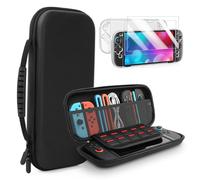 Tasche Kompatibel mit Nintendo Switch 2 -GEEKERA Große Kapazität Tragetasche Case für Konsolen Zubehör mit Gehärtete Folie Schutzhülle für 10 Spiele- Ideal Für Reisen Und Outdor-Aktivitäten