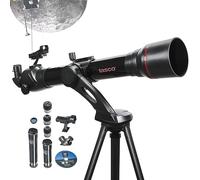 Tasco SpaceStation 70 x 800 mm Refractor Telescope, 9070800, Ideal for Beginner Astronomers, Black