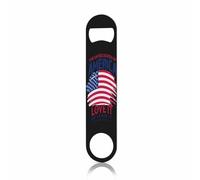 TASDANA Flag Design Stainless Bottle Opener The United States of America Love It or Leave It Love America Flat Beer Bottle Opener Keychain for Home Kitchen Bar Restaurant Party Birthday Gift