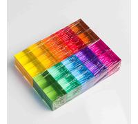 Tashace 20pcs Acrylic See Through Blocks Crystal Gemstone Cubes Toys Rainbow Sensory Blocks Set Mixed Gems Construction Building Stacking Games for Kids Boys Girls