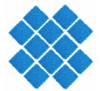 Tashace 50 * 50cm Green Wall Artificial Boxwood Panels，UV-Protected Grass Wall Backdrop Panels Fence Covering Privacy for Garden Backyard Decor(Blue,12PCS)