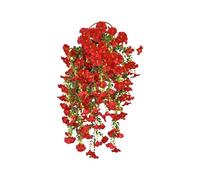 Tashace 6 Bundles 75cm Artificial Flowers Faux Morning Glory Flowers Outdoor UV Resistant No Fade Artificial Plants for Indoor Garden Decor(Big Red)