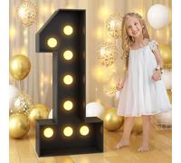 Tashace Wedding Decor Marquee Light Up Letters Mosaic LED Lighted Numbers For 1st 8th 18th Birthday Party Anniversary Party Background Decor DIY Pre-Cut Frame Kit(Number 1,70cm/2.3FT)