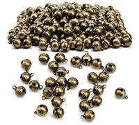 200Pcs 6mm Little Be-ll, Bronze Be-ll Craft Bell, Christmas Copper Metal Clank of Be-ll, Small Be-ll for Christmas, Party, DIY Jewelry Making