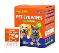 Tasi Switi Individually Wrapped Pet Eye Wipes for Dogs and Cats, 200 Count