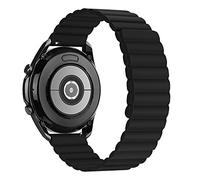 Tasikar 20mm Straps Compatible with Samsung Galaxy Watch 6/5/4 Strap 40mm 44mm/6 Classic 43mm 47mm/5 Pro, Silicone Magnetic Band for Galaxy 4 Classic/3 (Black)