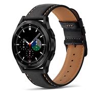 Tasikar 22mm Leather Straps Compatible with Samsung Galaxy Watch 3 45mm/46mm Strap, Genuine Leather Replacement Bracelet Band Compatible with Huawei 3/3 Pro/GT 2, Gear S3, 22mm, Black