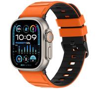 Tasikar Bands Compatible with Apple Watch Band 49mm 46mm 45mm 44mm 42mm Men Women Soft Silicone Breathable Replacement Bands for iWatch Ultra 3 2 1 SE Series 11 10 9 8 7 6 5 4 3 2 1, Or-Bk