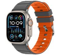 Tasikar Bands Compatible with Apple Watch Band 49mm 46mm 45mm 44mm 42mm Men Women Soft Silicone Breathable Replacement Bands Compatible with Apple Watch Ultra SE Series 10 9 8 7 6 5 4 3 2,Grey Orange
