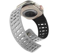 Tasikar Clip Magnetic Straps Compatible with Apple Watch 49mm 46mm 45mm 44mm 42mm Silicone Waterproof Breathable Band for iWatch Ultra3/2/1 SE Series 11 10 9 8 7 6 5 4 3 2 1, Grey-Black