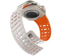 Tasikar Clip Magnetic Straps Compatible with Apple Watch 49mm 46mm 45mm 44mm 42mm Silicone Waterproof Breathable Band for iWatch Ultra3/2/1 SE Series 11 10 9 8 7 6 5 4 3 2 1, Starlight-Orange