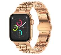 Tasikar Compatible with Apple Watch Strap 42mm(Series 10) 41mm 40mm 38mm, Stainless Steel Metal Strap Compatible for Apple Watch SE Series 10 9 8 7 6 5 4 3 2 1 (Rose Gold)