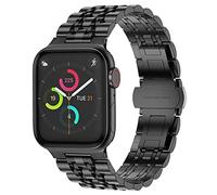 Tasikar Compatible with Apple Watch Strap 42mm(Series 10) 41mm 40mm 38mm, Stainless Steel Metal Strap Compatible for Apple Watch SE Series 10 9 8 7 6 5 4 3 2 1 (Black)