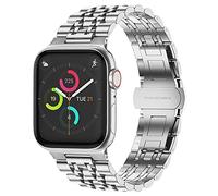 Tasikar Compatible with Apple Watch Strap 49mm 46mm 45mm 44mm 42mm, Stainless Steel Metal Strap Compatible for Apple Watch Ultra 2 Ultra SE Series 10 9 8 7 6 5 4 3 2 1 (Silver)