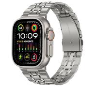 Tasikar Compatible with Apple Watch Ultra 2, 49mm Titanium Stainless Steel Metal Bracelet for Men & Women