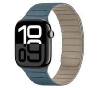 Tasikar Magnetic Straps Compatible with Apple Watch 42mm(Series 11/Series 10) 41mm 40mm 38mm Soft Silicone Replacement Loop Wristband for iWatch SE Series 11 10 9 8 7 6 5 4 3, Dune-Cloud Blue