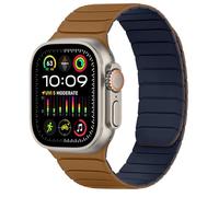 Tasikar Magnetic Straps Compatible with Apple Watch 49mm 46mm 45mm 44mm 42mm Soft Silicone Replacement Loop Wristband for iWatch Ultra 3 2 1 SE Series 11 10 9 8 7 6 5 4 3, Brown - Indigo