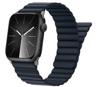 Tasikar Magnetic Straps Compatible with Apple Watch Strap 42mm (Series 10) 41mm 40mm 38mm Series 10 9 8 7 6 5 4 3 2 1 SE 2 SE, Silicone Band with Magnetic Closure for Men Women (Navy Blue)