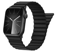 Tasikar Magnetic Straps Compatible with Apple Watch Strap 42mm (Series 10) 41mm 40mm 38mm Series 10 9 8 7 6 5 4 3 2 1 SE 2 SE, Silicone Band with Magnetic Closure for Men Women (Black)