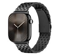 Tasikar Metal Watch Strap Compatible with Apple Watch 42mm(Series 10) 41mm 40mm 38mm for Men Women, Stainless Steel Replacement Bands for iWatch SE Series 10 9 8 7 6 5 4 3 2 1, Black