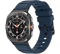 Tasikar No Gap Bands Compatible with Samsung Galaxy Watch Ultra 47mm(2025/2024) Soft Silicone Sport Strap for Galaxy Watch Ultra 47mm(2025/2024) Women Men, Dark Blue