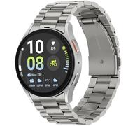 Tasikar No Gap Straps Compatible with Samsung Galaxy Watch Band 7/6/5/4/FE 44mm 40mm/6 Classic Band 47mm 43mm/5 Pro 45mm/4 Classic 46mm 42mm, 20mm Metal Strap for Men Women, Gray Titanium
