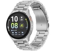 Tasikar No Gap Straps Compatible with Samsung Galaxy Watch Band 7/6/5/4/FE 44mm 40mm/6 Classic Band 47mm 43mm/5 Pro 45mm/4 Classic 46mm 42mm, 20mm Metal Strap for Men Women, Silver