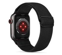 Tasikar Sport Straps Compatible with Apple Watch Strap 49mm 46mm 45mm 44mm 42mm, Solo Loop Wristband, Adjustable Stretch Braided Elastics Band for Apple Watch Ultra SE Series 10/9/8/7/6/5/4/3-Black