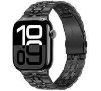 Tasikar Strap Compatible with Apple Watch Strap 49mm 46mm(Series 10) 45mm 44mm 42mm Men Women Band Solid Stainless Steel Metal Bracelet Compatible with iWatch SE Series10 9 8 7 6 5 4 3, Black