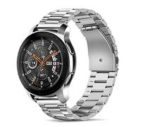 Tasikar Straps Compatible with Samsung Galaxy 7/6/5/4 Band/Watch 6 Classic 43mm 47mm/ 5 Pro Genuine Stainless Steel Band for Galaxy 4 Classic/Watch 3, Silver