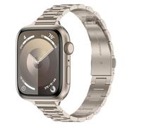 Tasikar Thin Metal Band Compatible with Apple Watch Band 42mm(Series10) 41mm 40mm 38mm Women Stainless Steel Replacement Strap Compatible with iWatch SE Series 10 9 8 7 6 5 4 3 2 1, Starlight
