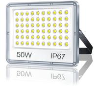 TASINUO LED Floodlight Outdoor 50W, 5000LM 7000K Super Bright LED Security Light, IP67 Waterproof Spotlight Wall Light for Garden, Garage, Yard, Patio, Warehouse