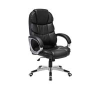 Task Chair, Adjustable Height, Swivel Office Chair with Armrests, Ergonomic Design for Home, Black