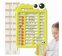 Task Chart for Children, Bedtime Routine Chart - Reusable Children's Planning Board for Home with Checklist Slider Check-in Board to Develop Good Habits and Self-Discipline