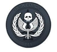 Task Force 141 Black Operative PVC Airsoft Paintball Cosplay Patch (Grey)